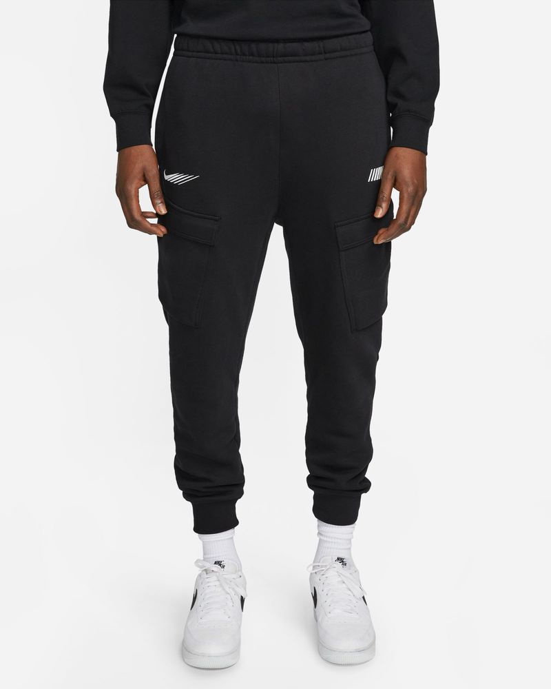 Calças Nike Sportswear Standard Issue Fleece Cargo pretas para homem