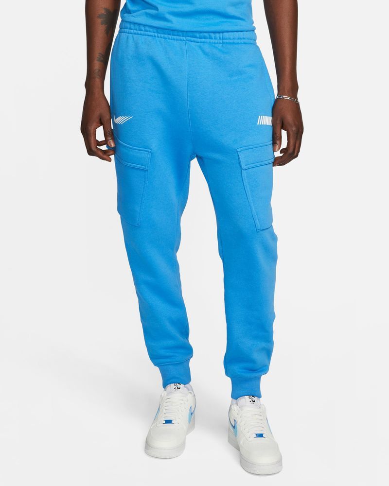 Calças Nike Sportswear Standard Issue Fleece Cargo Blue para homem