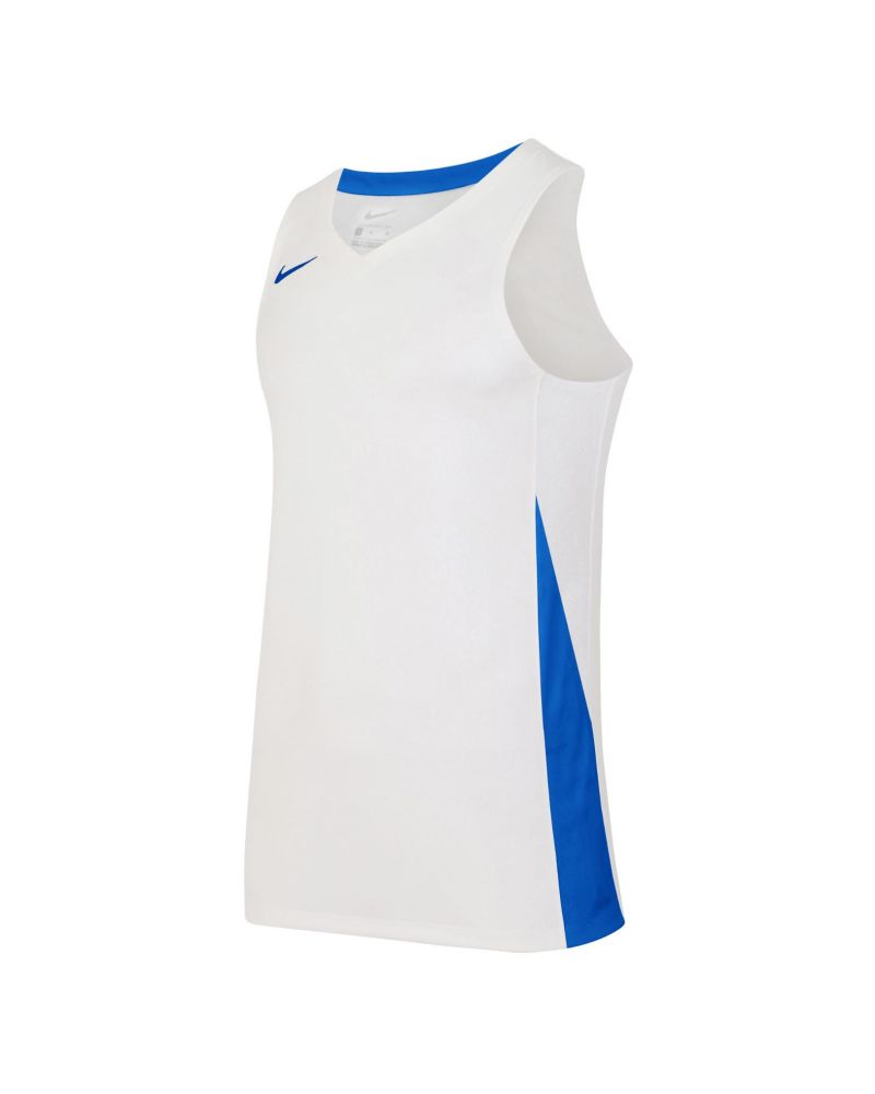 Maillot de basket Nike Team pour Homme - NT0199-102 - Blanc & Bleu Royal