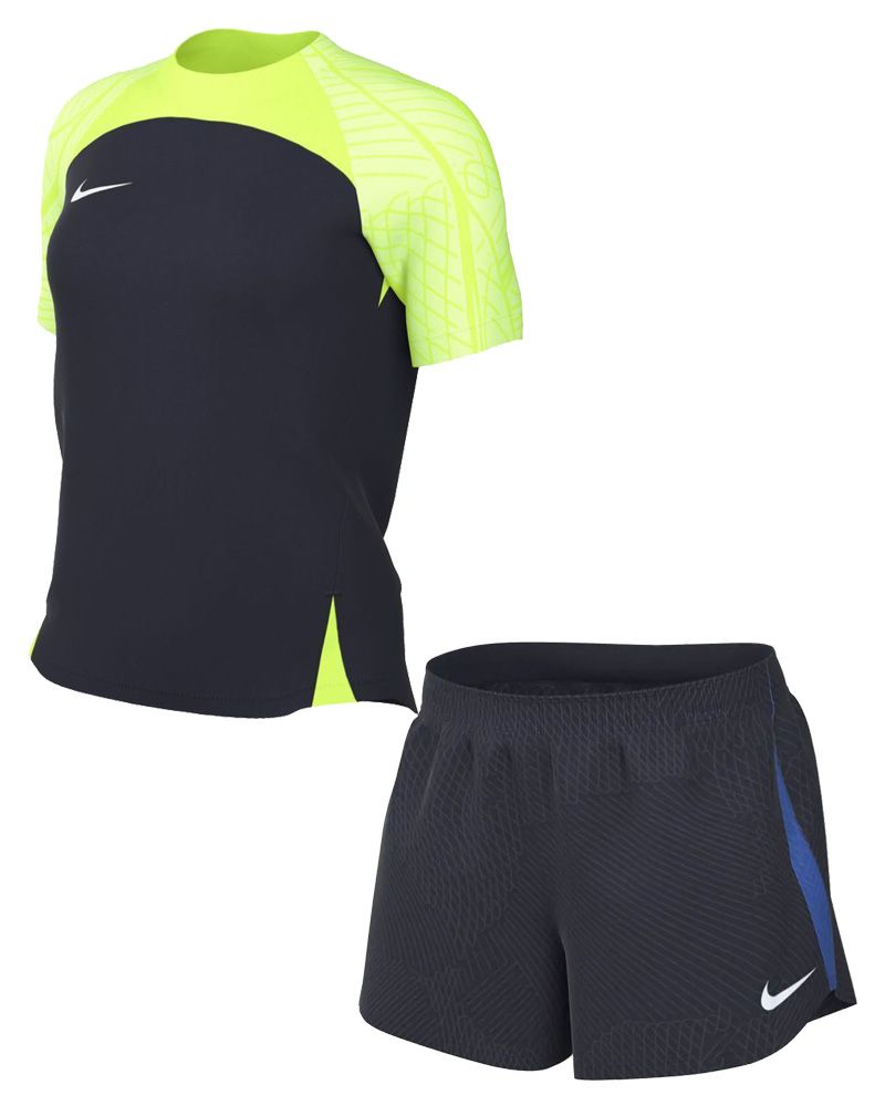 Short Nike Femme Dri-FIT Strike gris/vert fluo - Boutique football
