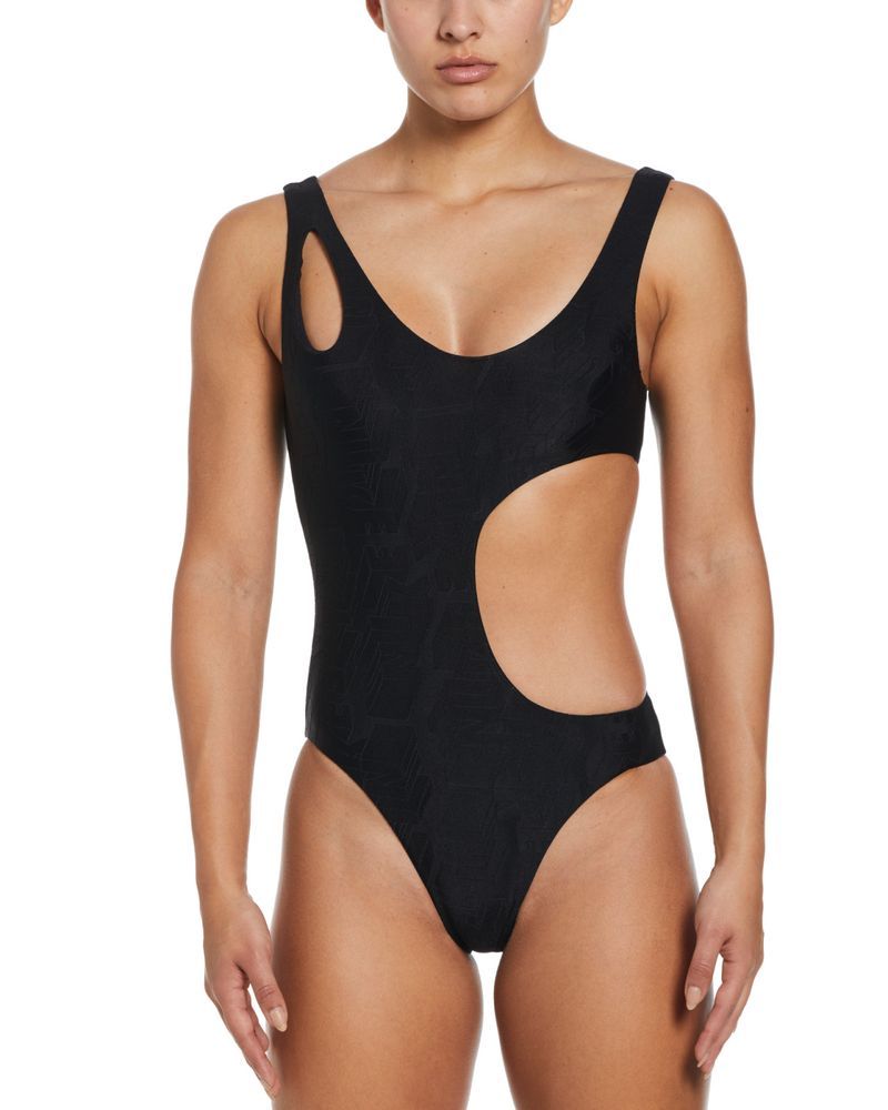Black nike swimsuit womens hotsell