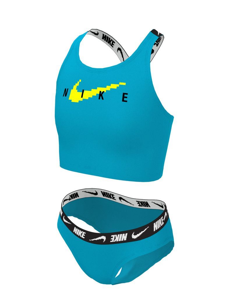 Girl s Nike Crossback Logo Band Midkini Set NESSD724 480 Blue