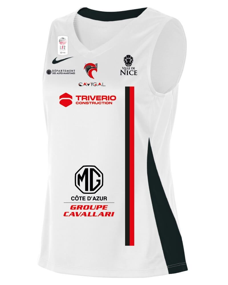 Maillot Cycliste Bjorka Sans Manches Ville De Nice – Noir, Blanc, Rouge, Taille 8 / XXXL