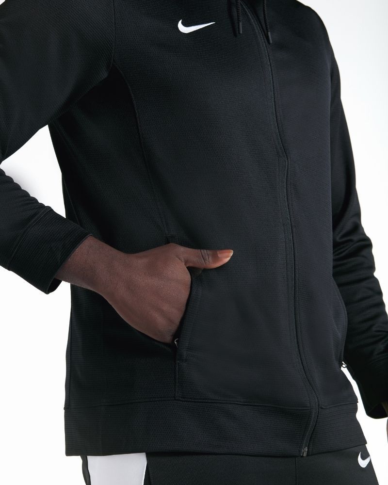 Veste de survêtement noir Nike Team Basketball zip pour homme NT0205-010 Veste de survêtement noir Nike Team Basketball zip pour homme NT0205-010