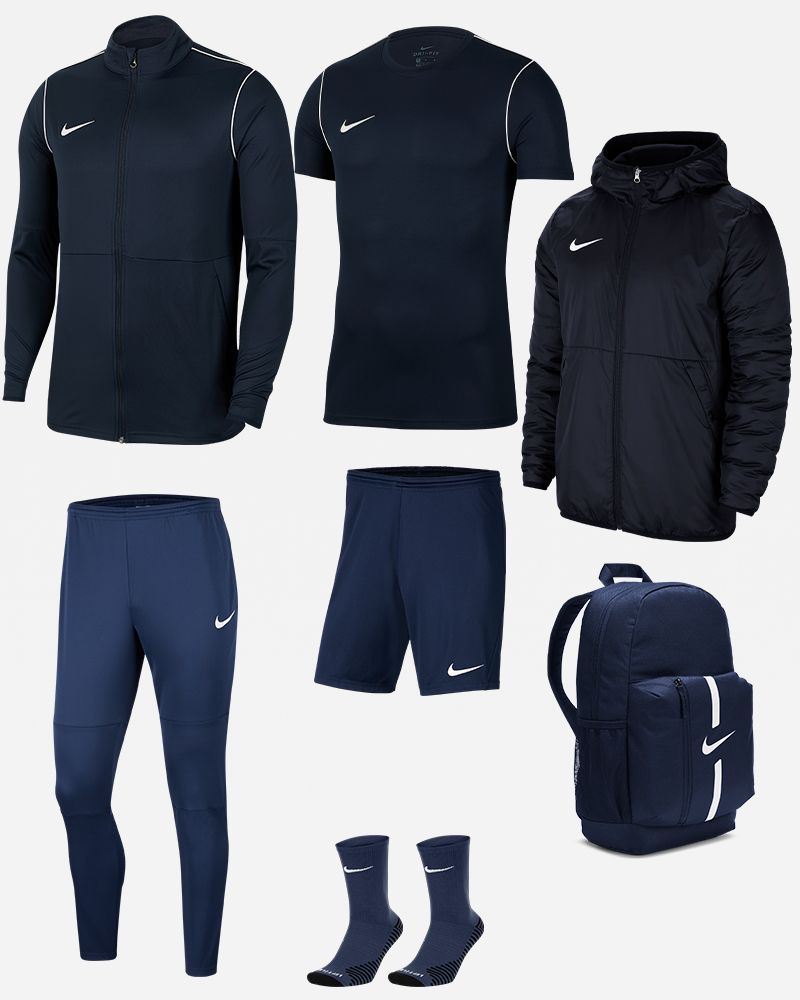 Pack Entrainement Nike Park 20 maillot, short, chaussettes, survetement, sac, parka