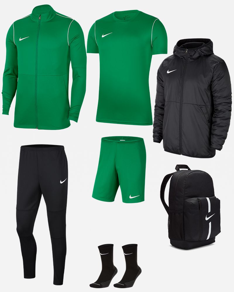 Pack Entrainement Nike Park 20 maillot, short, chaussettes, survetement, sac, parka