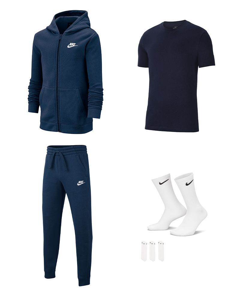 Ensemble Nike Sportswear pour enfant ensemble sweat capuche zip bas de jogging tee-shirt chaussettes BV3634 CZ0909 SX7676