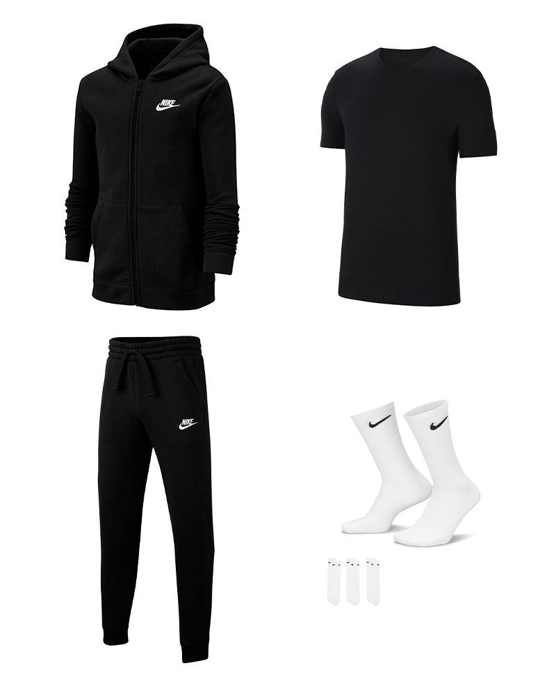 Pack Nike Sportswear pour Enfant. Ensemble de jogging + Tee-shirt +  Chaussettes