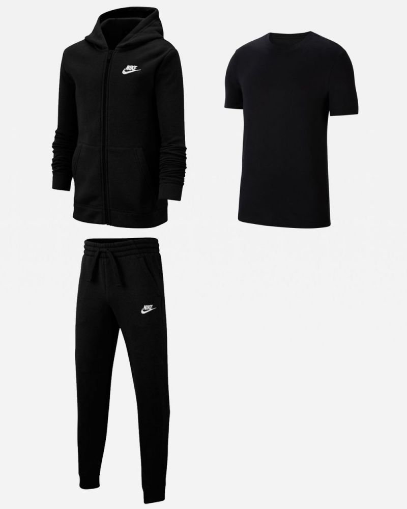 Black nike jogger best sale suit