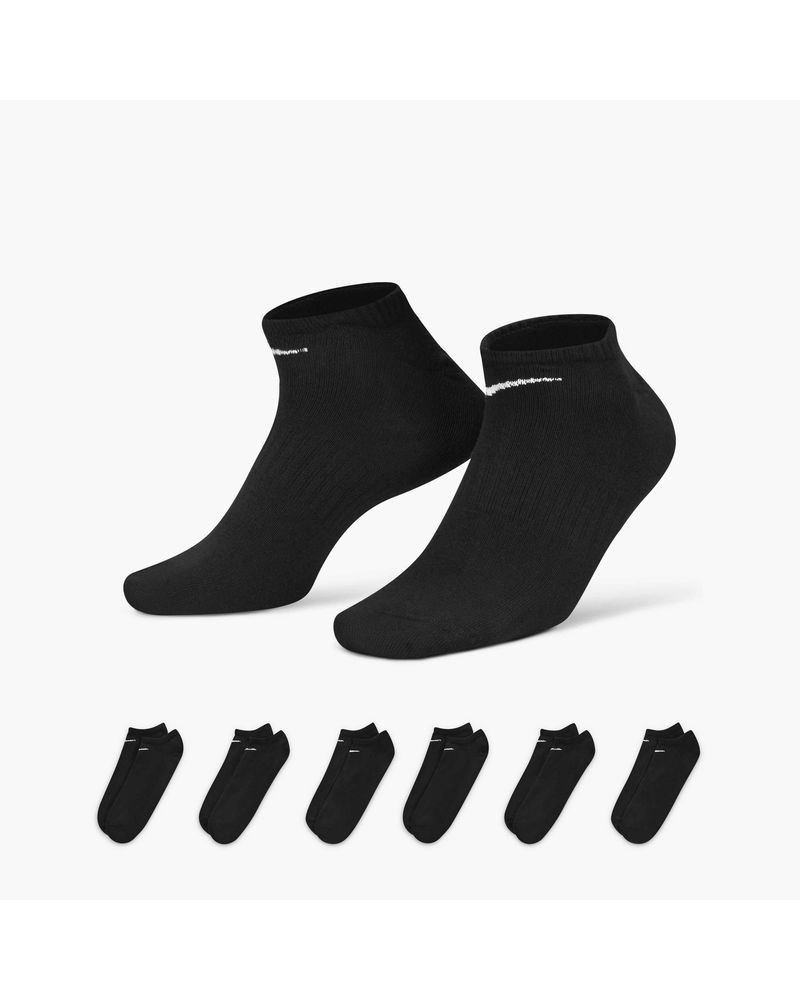 lot de 6 paires de chaussettes nike everyday noires sx7679 010