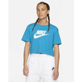 T-Shirt court crop top Nike Sportswear Essential pour Femme - Bleu