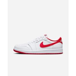 Chaussures Air Jordan 1 Low OG Blanc Rouge pour Homme EKINSPORT