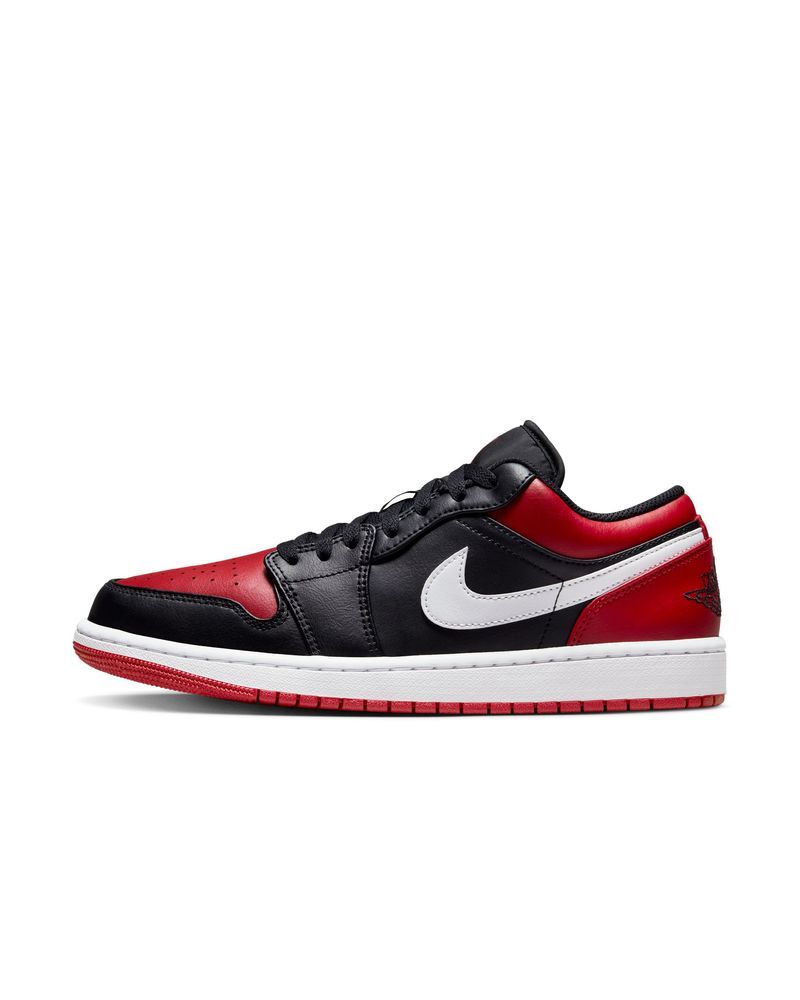 Chaussures Nike Jordan 1 Low Rouge & Noir pour Homme - 553558-066