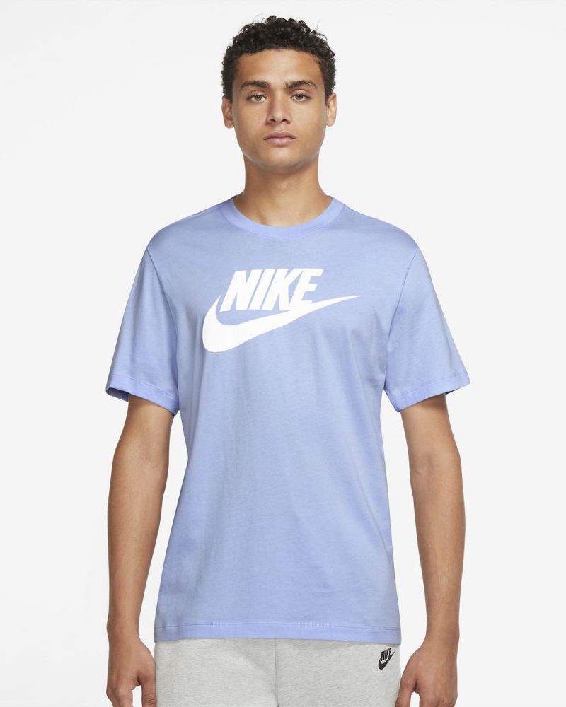 T-Shirt Nike Sportswear 100% Coton pour Homme - AR5004-549 - Bleu Marine &  Blanc