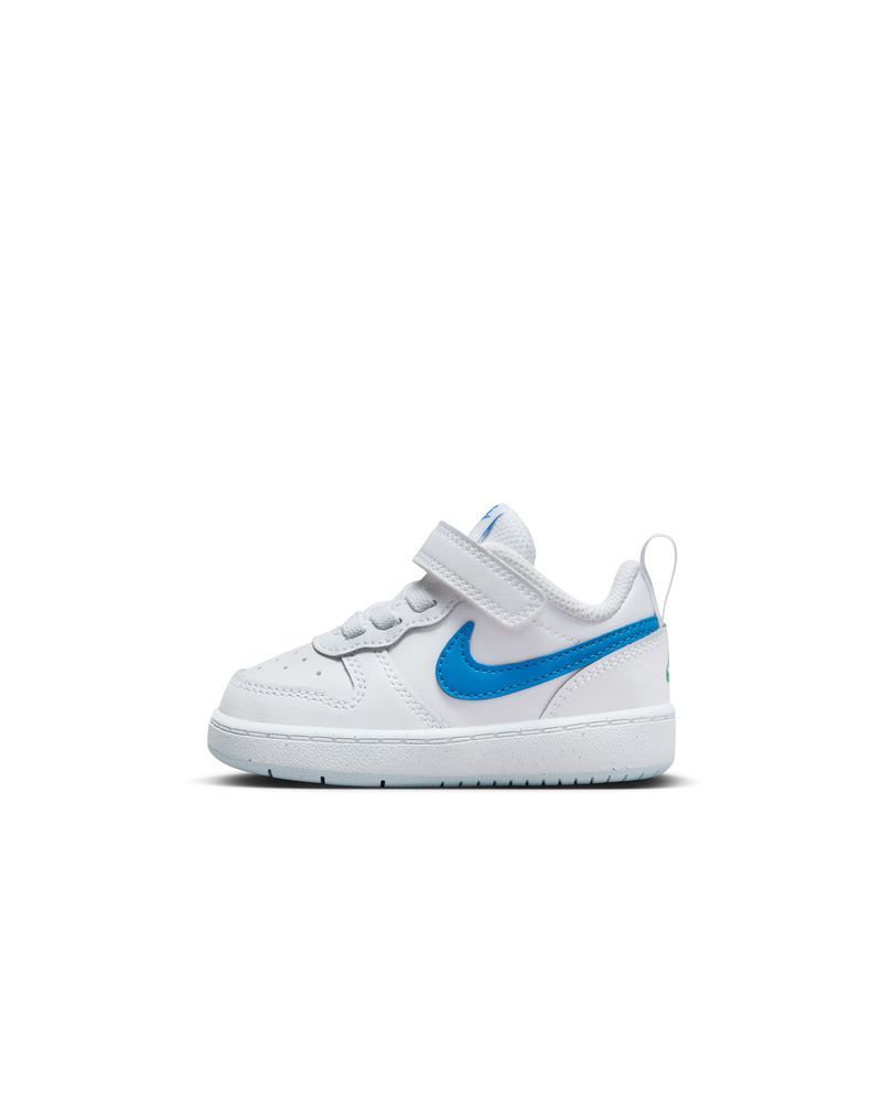 Chaussures Nike Court Borough 2 Blanc & Bleu pour Enfant - BQ5453