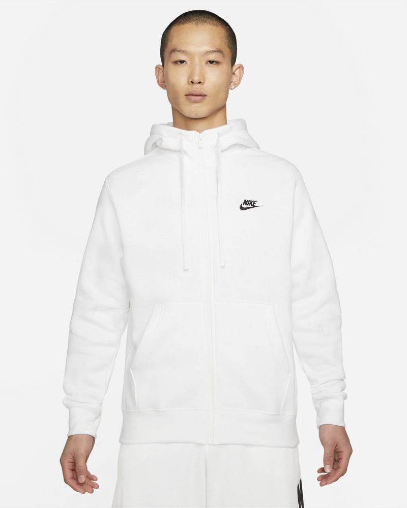 Sweat capuche Zippé Nike Sportswear Fleece pour Homme - BV2645-100 - Blanc