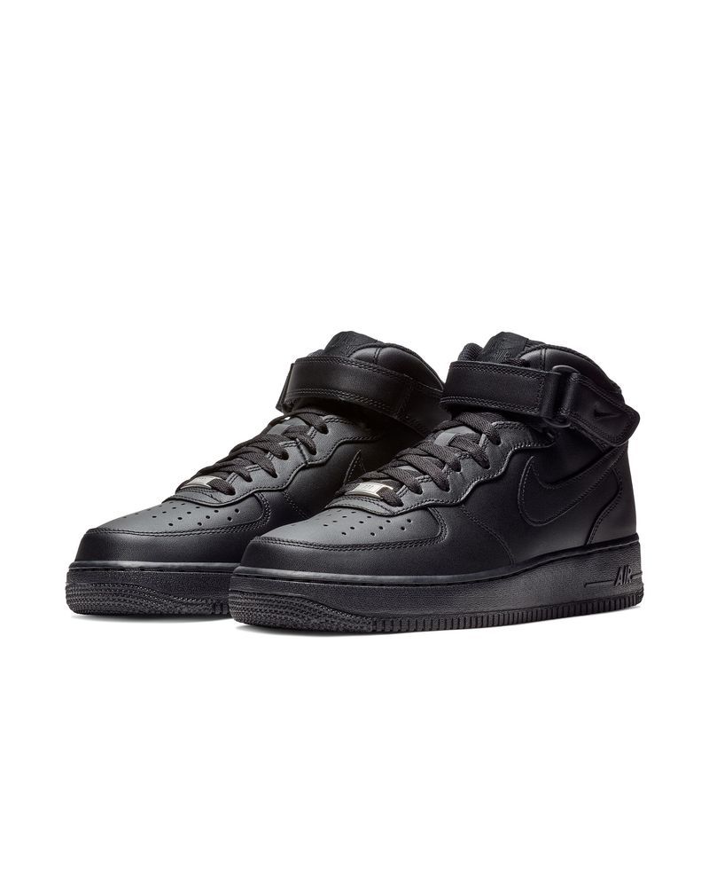 All black air 2025 force 1 mid