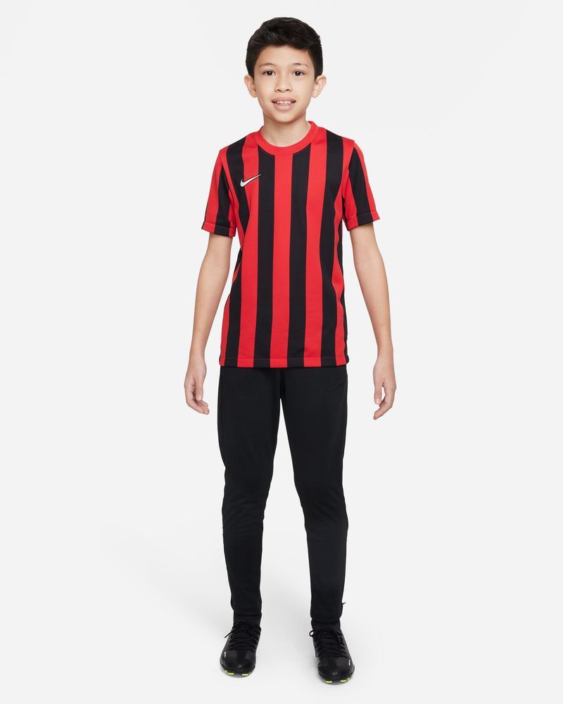 Maglia Nike a righe Division IV per Bambini CW3819 658 Rosso e