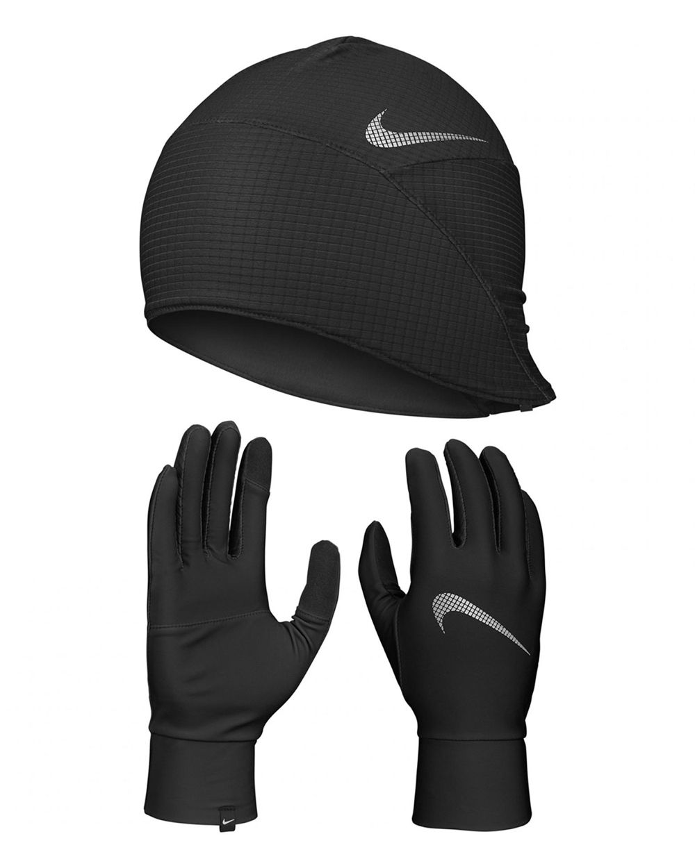 Ensemble de gants et bonnet de running Nike Essential Noir pour homme