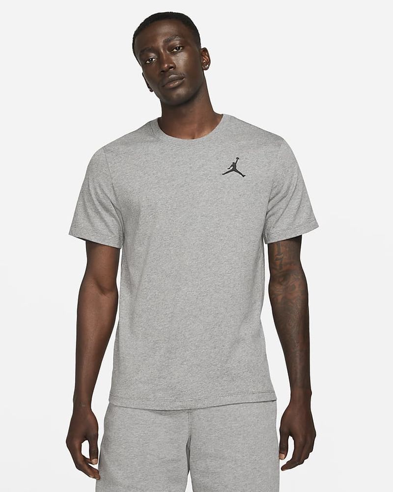 Men s Jordan Jumpman EMB T Shirt DC7485 091 Grey EKINSPORT