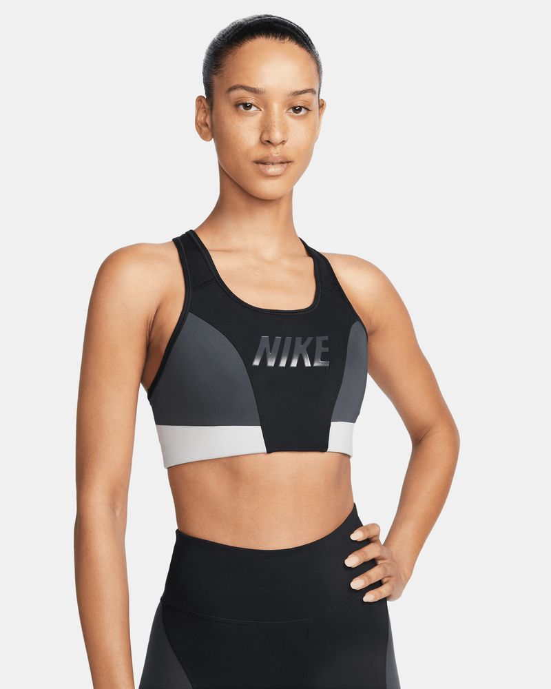 Nike Women's Indy Logo Bra, Black/Wheat, X-Small (NKAQ0918-790