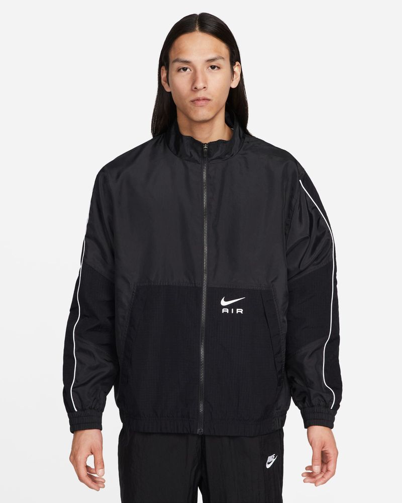 Nike sportswear black clearance windbreaker jacket