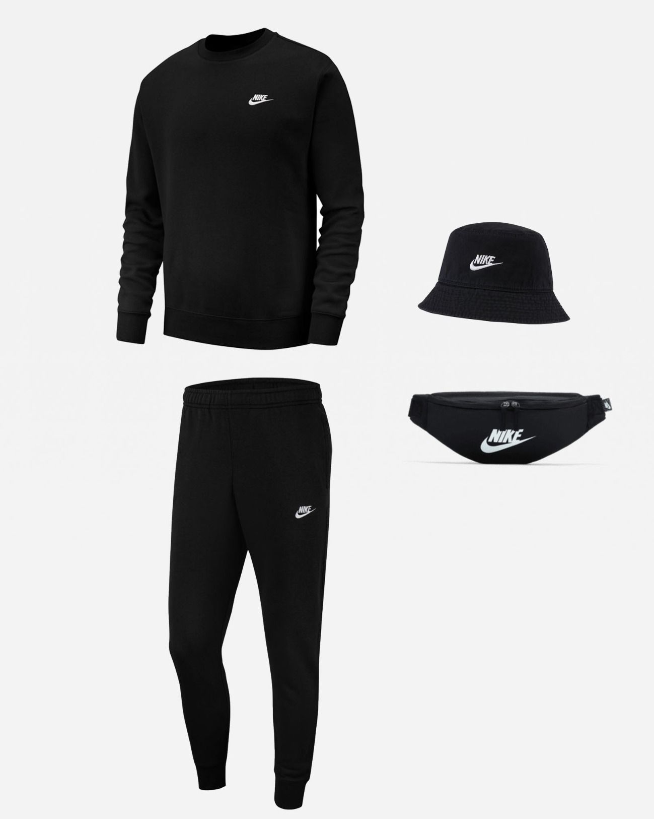 Pack Nike Sportswear pour Homme. Sweat-shirt + Bas de jogging + Bonnet +  Banane