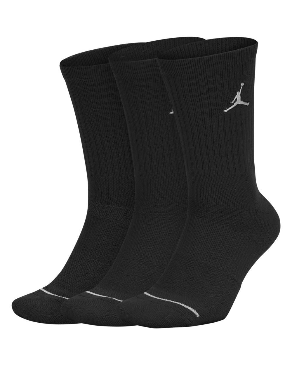 Lot de 3 paires de chaussettes Jordan Jumpman Crew Noires EKINSPORT