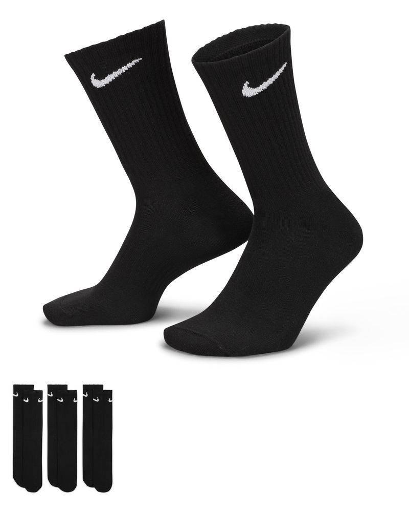Chaussettes Nike Everyday Essential Crew 3 Pack Unisex Noir SK0109-010