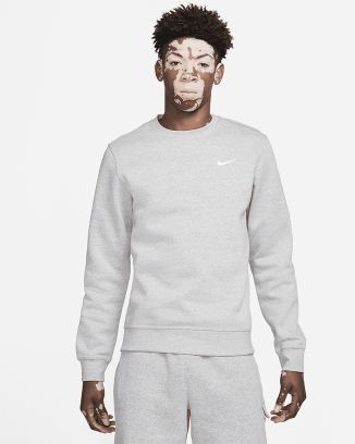sweat nike sportswear club fleece gris pour homme 839667 063