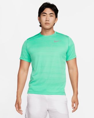 t shirt de running nike dri fit miler vert homme aj7565 369