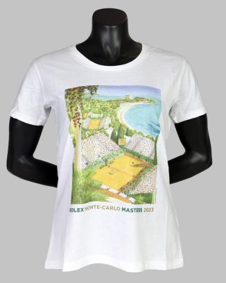T-shirt Monte-Carlo Country Club Blanc pour femme