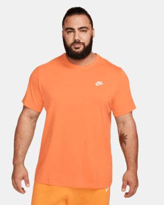t shirt nike sportswear club orange et blanc homme ar4997 885