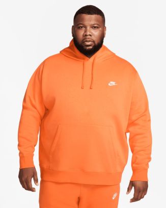 sweat capuche nike sportswear orange homme bv2654 885