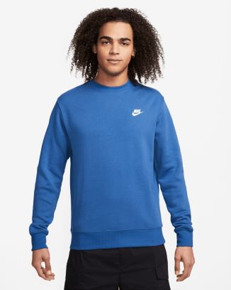 sweat shirt nike sportswear club fleece bleu homme bv2662 480