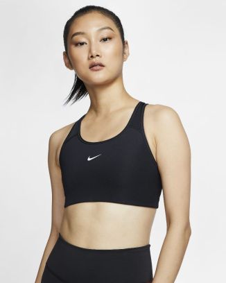 Brassière avec coussinet une pièce Nike Swoosh Noire pour Femme BV3636-010