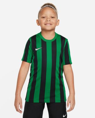 Camiseta Nike Striped Division IV Verde y Negro para niño