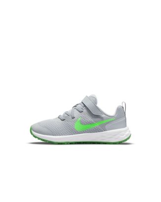 chaussures nike revolution 6 gris vert pour enfant dd1095 009