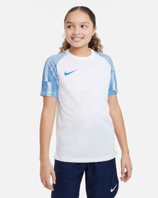 Camiseta Nike Academy Blanco y Azul Real para niño