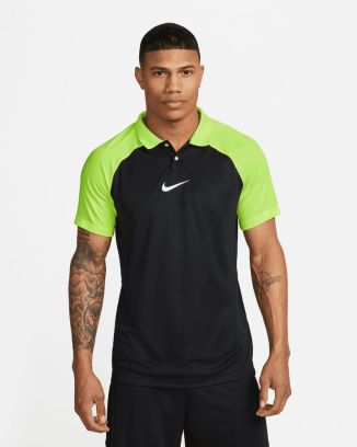 polo nike academy pro noir et jaune fluo pour homme dh9228 010