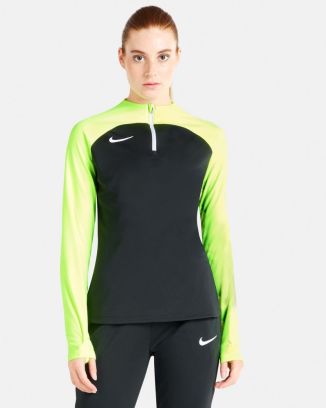 Training top 1/4 Zip Nike Academy Pro Black & Yellow Fluo for women