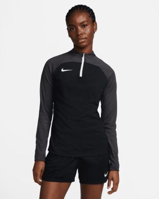 Partes de arriba con 1/4 Zip Nike Academy Pro Negro y antracita para mujer