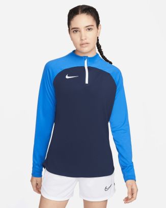 haut 1 4 zip nike academy pro bleu marine pour femme dh9246 451