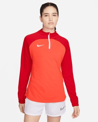 haut 1 4 zip nike academy pro rouge crimson pour femme dh9246 635