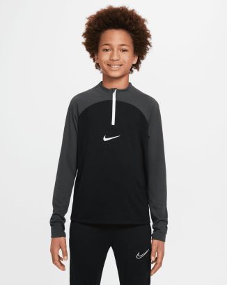 Trainingsoberteil 1/4 Zip Nike Academy Pro Schwarz & Holzkohle für kinder