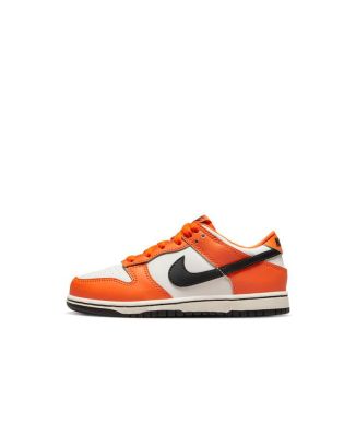 chaussures nike dunk low blanches oranges enfant dh9756 003