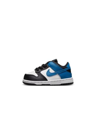 chaussures nike dunk low blanc bleu noir enfant dh9761 104