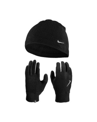 ensemble gants et bonnet nike dri fit fleece noir dn0578 082