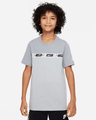 tee shirt nike sportswear repeat gris pour enfant dq5102 077