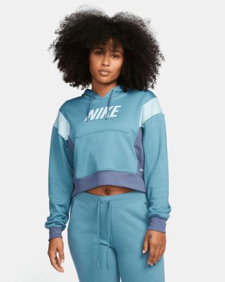 sweat capuche nike therma fit all time bleu femme dq5546 440